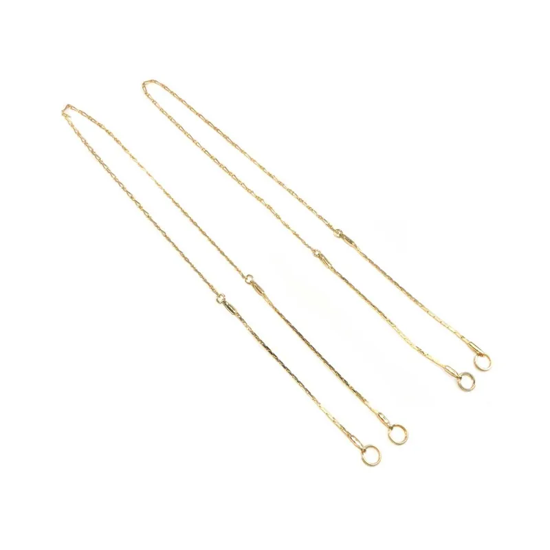 Tirante dos cadenas metalizadas 40cm. Varios colores - Metalizado Plata Moderno