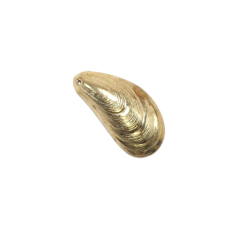 Adorno metal concha mejillón dorado - Metalizado Oro Más Vendido