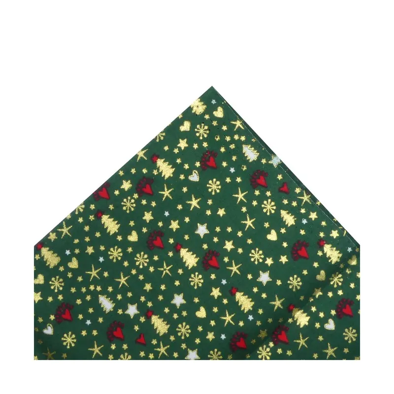 Tela estampado elementos navideños. Varios colores - Negro - Telas Ocasión Especial