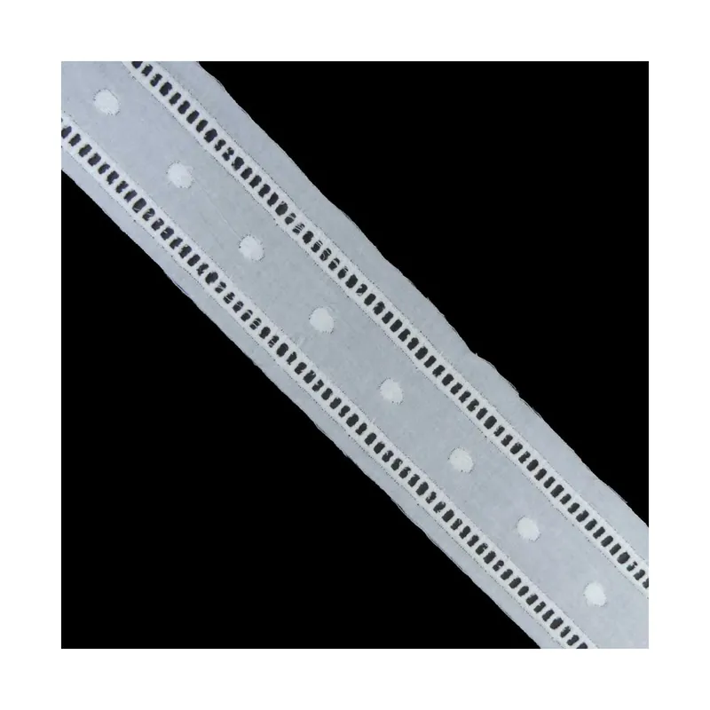 Descuento Entredós blanco firtiré y bodoques 35mm. Conjunto 64 - Blanco