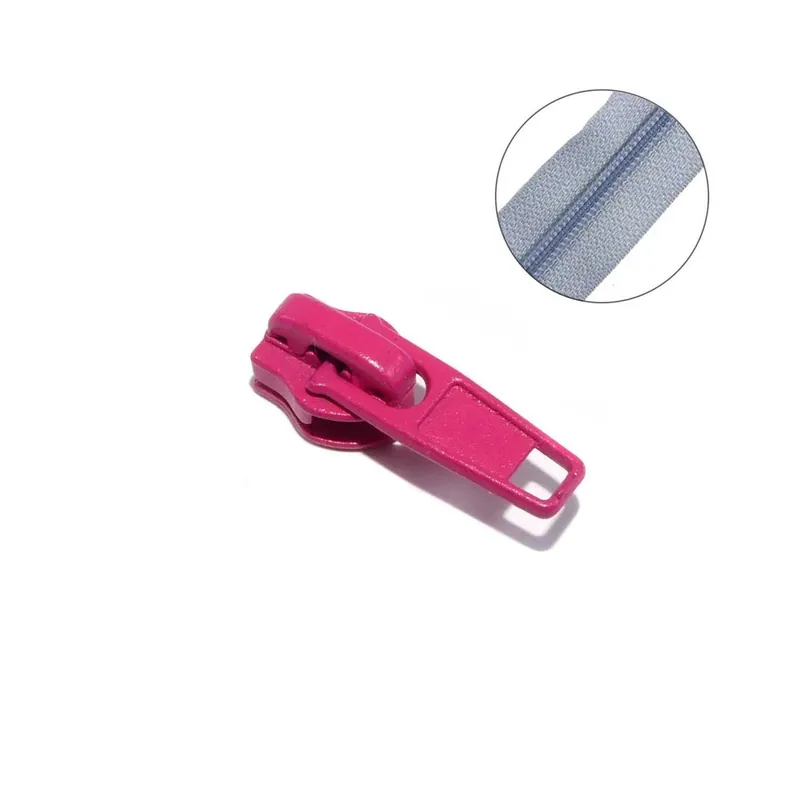 Venta Final Cursor automático cremallera de nylón nº6. Varios colores - Rosa 11