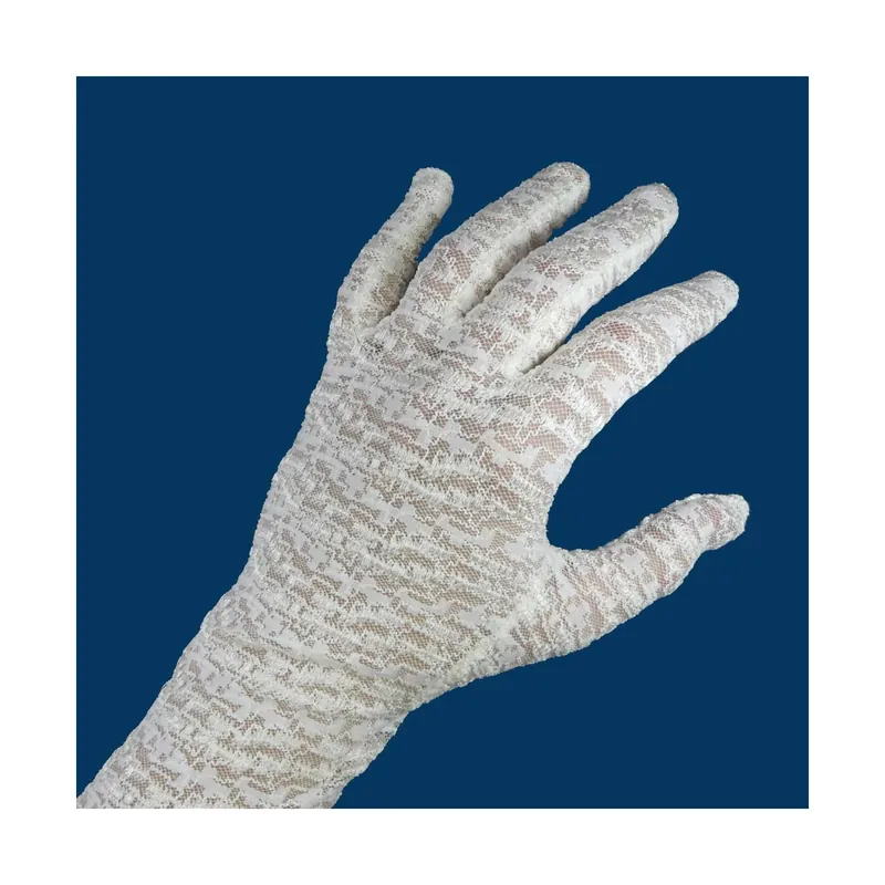 Ordenar Ahora Mismo Guante largo encaje zigzag. Marfil - Crudo 01