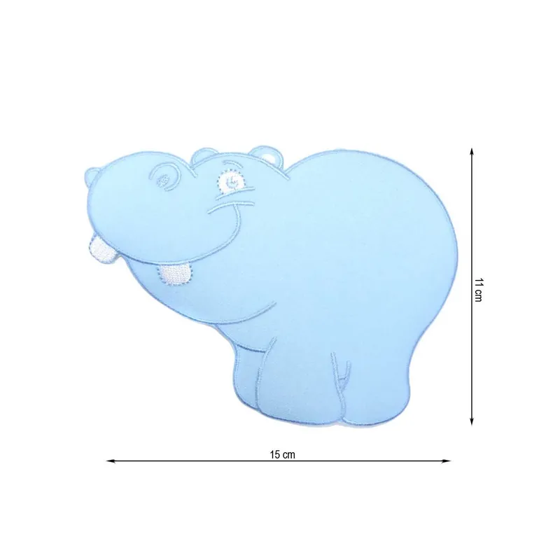 Mayoreo Parche termo Hipopótamo grande 15x11cm. Varios colores - Rosa 03