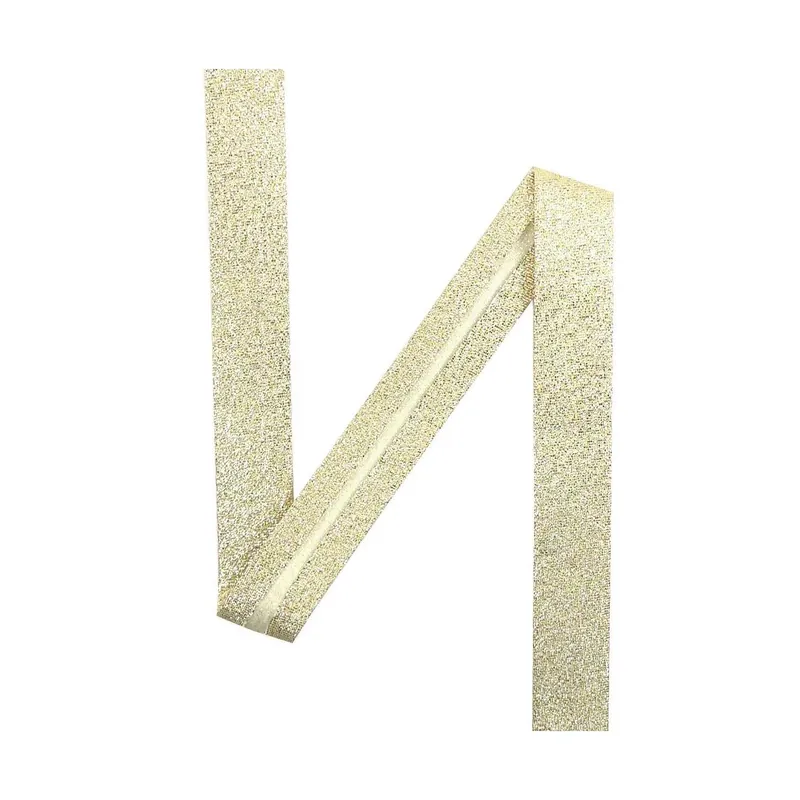 Última Versión Cinta al bies de lamé 18mm. Varios colores - Metalizado Plata