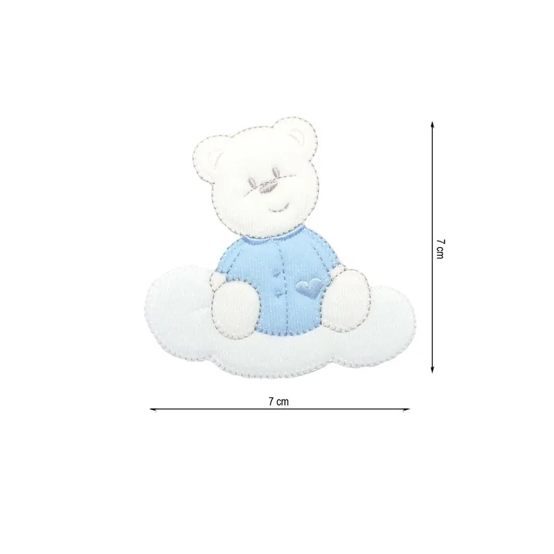 Envío Gratis Parche Osito azul con nube 70x70mm - Azul 11