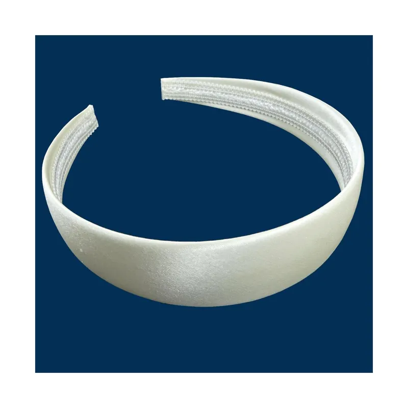 Última Versión Diadema forrada de raso 3cm. Varios colores - Blanco