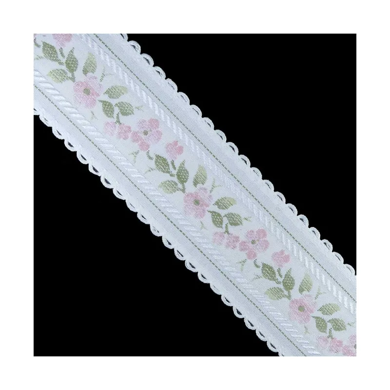 A Buen Precio Tapacosturas cenefa flores con festón 5,8cm. Varios colores - Azul 14