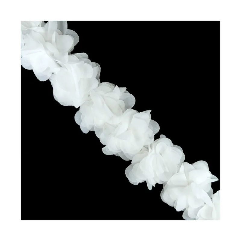 Tira de flores de tela 4cm. Varios colores - Gris 03 Compra Ahora