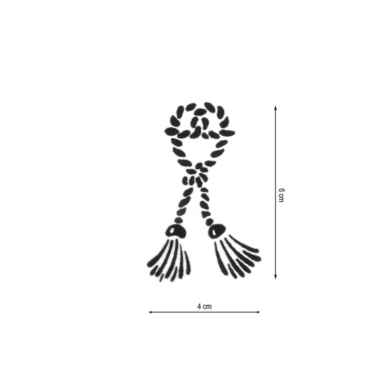 Venta Final Aplicación termo flocado negro. Cordón - Negro