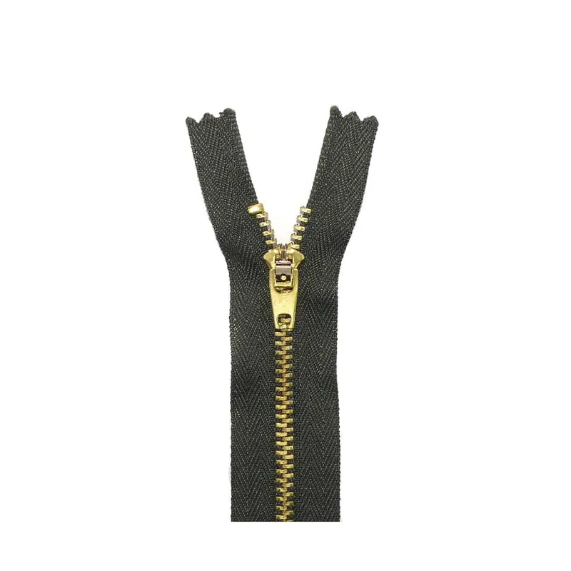 Tendencia Cremallera nº3 22cm cerrada y metálica con diente dorado - Gris 311