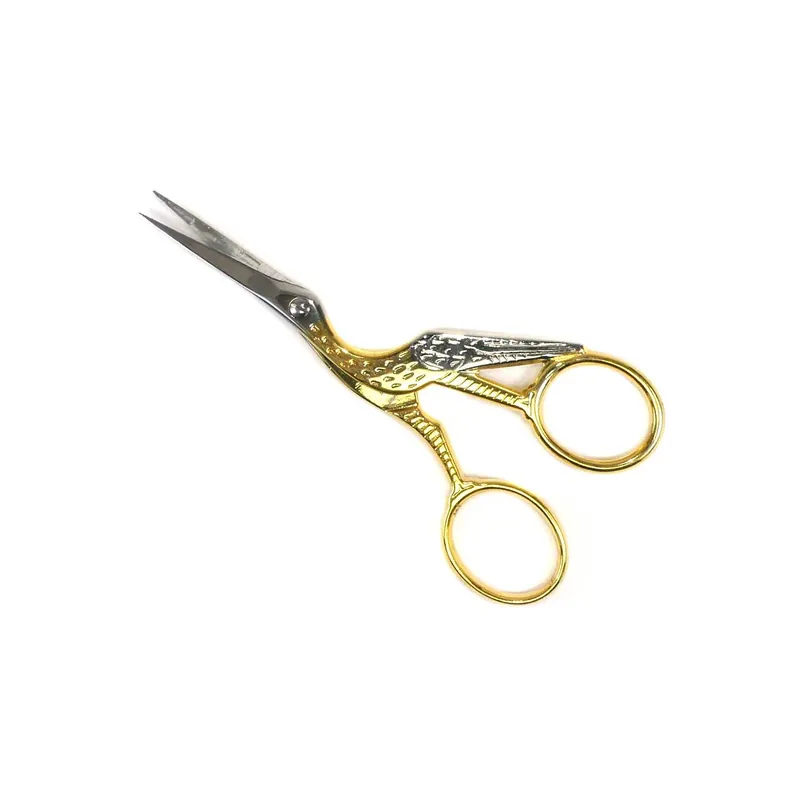 Tijera para bordar diseño garza oro y plata. Premax - Pequeña Imprescindible (Must-Have)