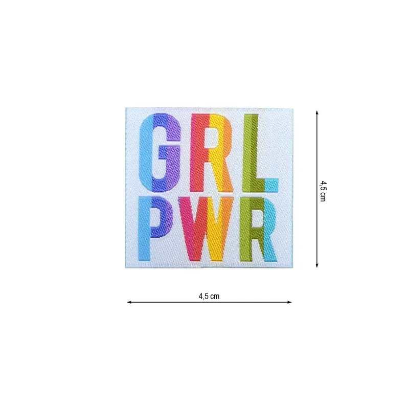 Moderno Parche termo tejido Girl power - Multicolor