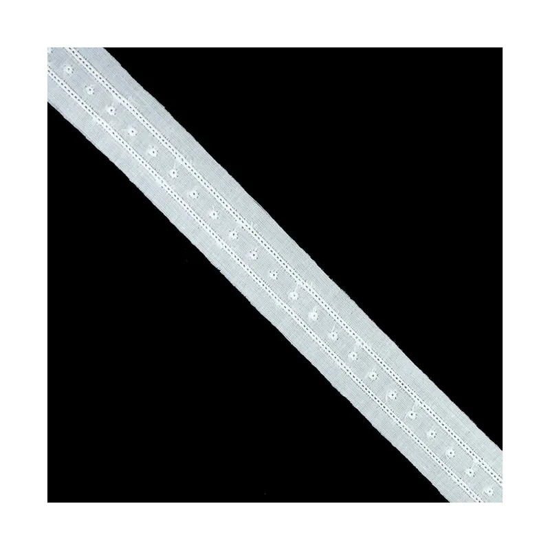 Premium Entredós bordado blanco 1,2cm. Conjunto 13 - Blanco