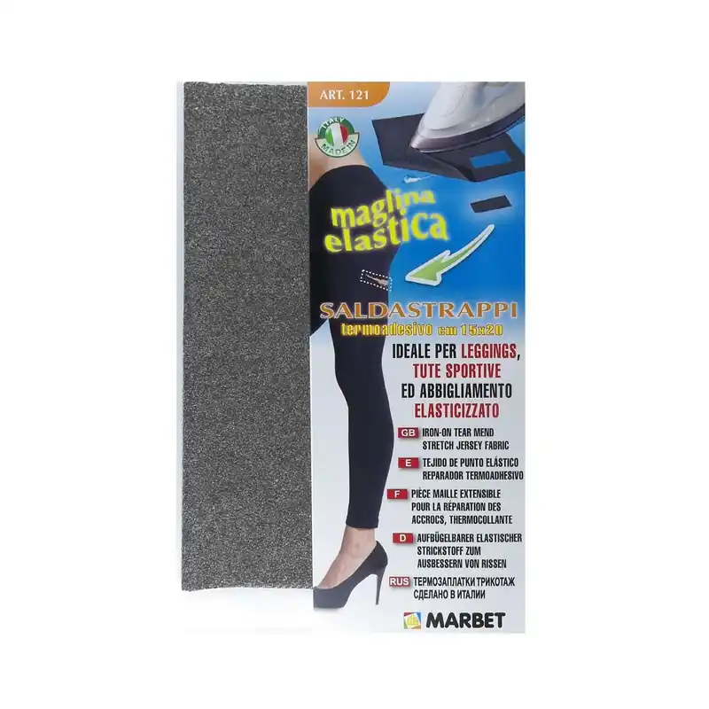 Tela termoadhesiva reparadora elástica. Varios colores - Negro Últimas Unidades