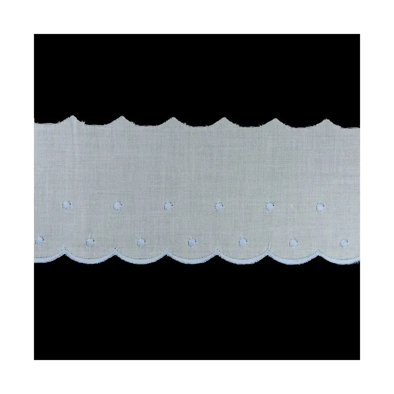 Tira bordada blanco bodoques color 7cm - Rosa 02 Compra Ahora