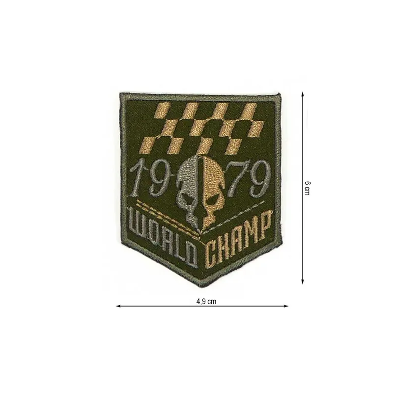 Precio De Oferta Parche termoadhesivo 49x60mm bordado World Champ - Verde 10