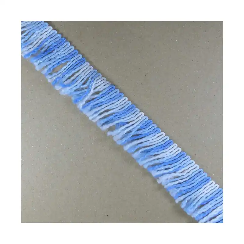 Edición Limitada Fleco algodón blanco y color 3cm. Varios colores - Verde 05