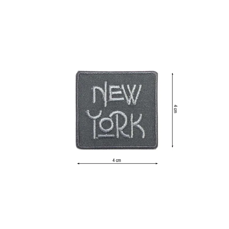 Parche termo New York 4x4cm. Varios colores - Negro Entrega Rápida
