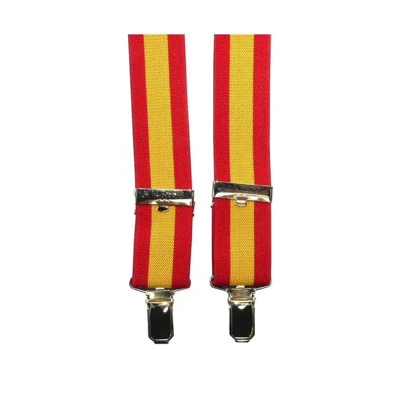 Tirante estampado bandera nacional 30mm - Multicolor Rojo+Amarillo Favorito De Clientes