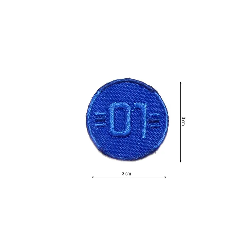 Últimas Unidades Parche termo bordado círculo 01 3cm - Azul 19