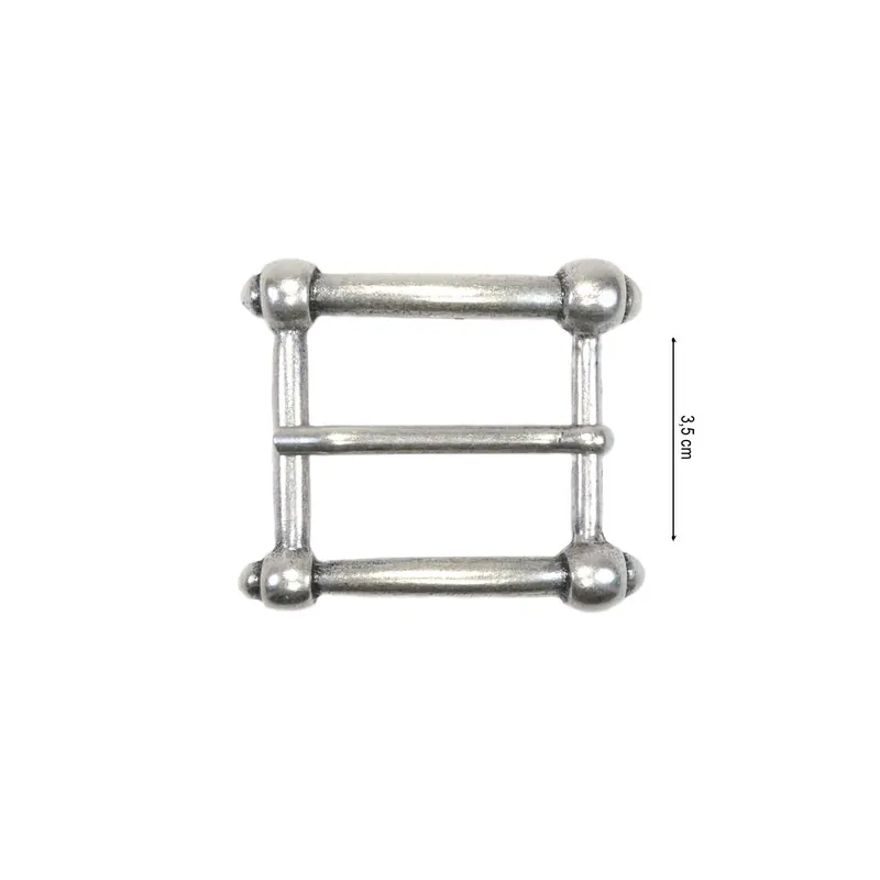 Última Versión Hebilla para cinturón plata vieja 35mm. Bruselas - Metalizado Plata Vieja