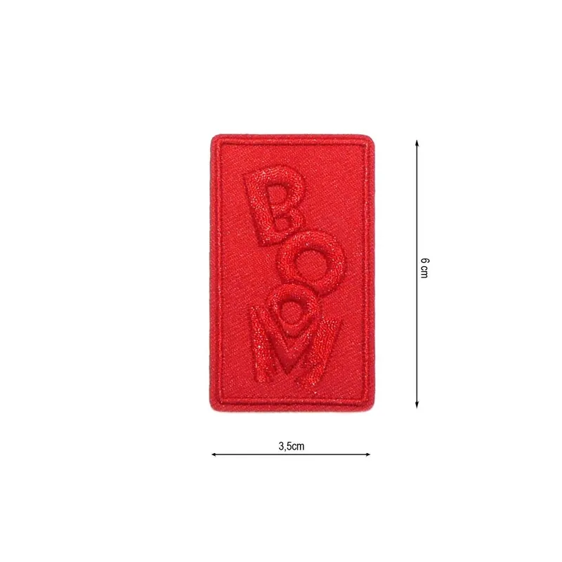 Liquidación Parche termoadhesivo Boom 35x60mm. Varios colores - Negro