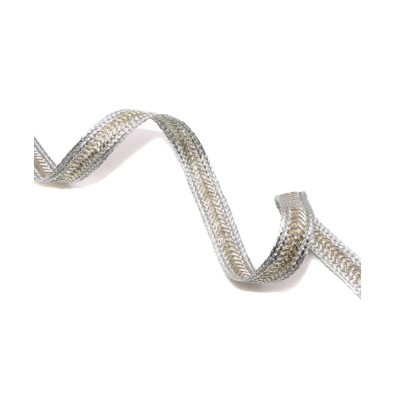 A Buen Precio Galón metalizado trenza recto 15mm. Varios colores - Metalizado Oro